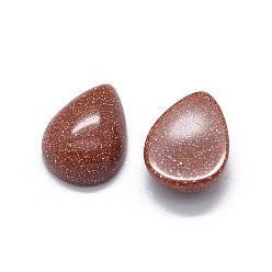 Pierre D'or Cabochons goldstone synthétiques, larme, 8x6x3mm
