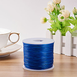 Bleu Fil d'aluminium rond, fil d'artisanat en métal pliable, fil floral pour les projets d'artisanat et d'artisanat, bleu, Jauge 18, 1mm, environ 150 m / bibone 