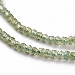 Apatite Natural Apatite Beads Strands, Rondelle, Faceted, 3x2mm, Hole: 0.5mm, about 188~190pcs/strand, 15.35 inch(39cm)