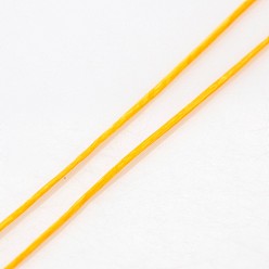 Orange Flat Elastic Crystal String, Elastic Beading Thread, for Stretch Bracelet Making, Orange, 0.5mm, about 546.8 yards(500m)/roll