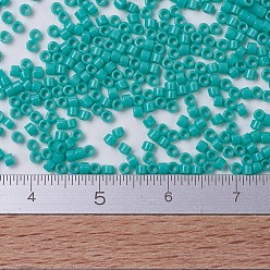 (DB0729) Opaque Turquoise Vert Perles miyuki delica, cylindre, perles de rocaille japonais, 11/0, (db 0729) vert turquoise opaque, 1.3x1.6mm, trou: 0.8 mm, sur 2000 pcs / bouteille, 10 g / bouteille