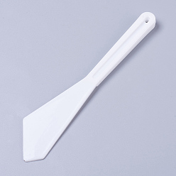 White 6Pcs Plastic Carving Knifes, White, 16.2x3.2x0.95cm, 17.1x1.4x0.85cm, 19x1.3x0.85cm, 17.6x1.35x0.95cm, 14.8x1.3x0.9cm, 18.6x1.8x0.9cm, 6pcs/set