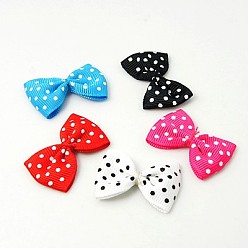 Mixed Color Ribbon Bowknot & Hair Bows Costume Accessories, Mixed Color, 35~40x24~25mm