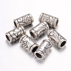 Antique Silver European Silver Beads, Cadmium Free & Nickel Free & Lead Free, Antique Silver, 11.5x7mm, Hole: 4.5mm
