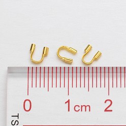 Golden Brass Wire Guardian and Protectors, Golden, about 4mm wide, 5mm long, 1mm thick, hole: 0.5