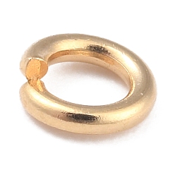 Настоящее золото 24K Покрытие стойки латунными перемычками, открытые кольца прыжок, долговечный, реальный 24 k позолоченный, 4.5x1 мм, 18 датчик, внутренний диаметр: 2.5 мм