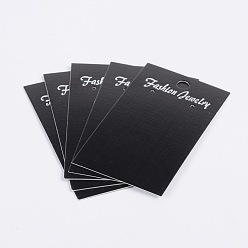 Black Earring Displays Cards, Black, 90x50mm