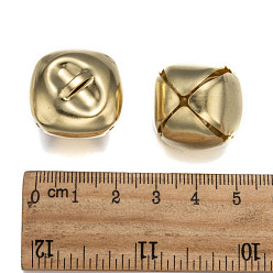 Золотой Железный колокол подвески, золотые, 20x25x24 мм, отверстие : 2x5 мм