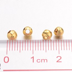 Golden Iron Spacer Beads, Long-Lasting Plated, Round, Golden, 2mm, Hole: 1mm