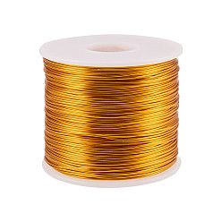 Verge D'or Fil d'aluminium rond, fil d'artisanat en métal pliable, fil floral pour les projets d'artisanat et d'artisanat, verge d'or, Jauge 18, 1mm, environ 150 m / bibone 
