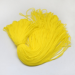 Gold Polyester & Spandex Cord Ropes, 16-Ply, Gold, 2mm, about 109.36 yards(100m)/bundle