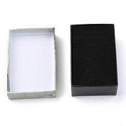 Gris Ardoise Boîtes à bijoux en carton, avec une éponge à l'intérieur, pour emballage cadeau bijoux, rectangle avec mot spécialement pour toi, gris ardoise, 7.9x5.1x2.65 cm