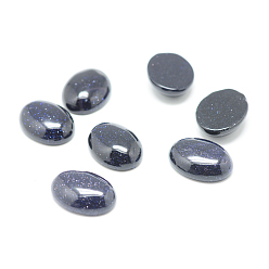 Blue Goldstone Synthetic Blue Goldstone Cabochons, Oval, 25x18x7mm