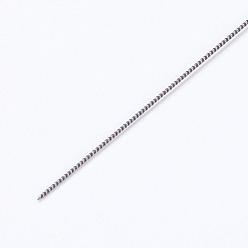 Platine Aiguille de perles de fer, torsadée, platine, 13.7x0.05 cm