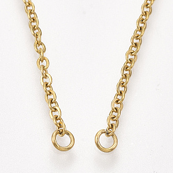 Golden 304 Stainless Steel Cable Chain Necklace Making, with Lobster Claw Clasps, Golden, 21.8 inch~22.1 inch(55.5~56.3cm), 1.5mm, Hole: 2.5mm