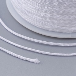 White Braided Nylon Thread, DIY Material for Jewelry Making, White, 1.5mm, 100yards/roll