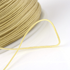 Dark Khaki Braided Nylon Thread, Chinese Knotting Cord Beading Cord for Beading Jewelry Making, Dark Khaki, 0.5mm, about 150yards/roll