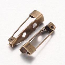 Античная Бронза Никель свободный железный штырь поддерживает брошки выводы, античная бронза, 20 мм длиной, шириной 5 мм , толщиной 5 мм , Отверстие: около 2 мм