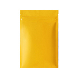 Золотистый Прямоугольная майларовая сумка из композитного материала с застежкой-молнией, Стойкий к запаху повторно закрывающийся для упаковки мешочка для вечеринок, пищевой блеск для губ, ювелирные изделия для хранения, золотые, 15x10 см, 100 шт / комплект