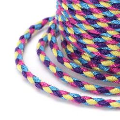 Фиолетовый 4-слойный поликоттоновый шнур, веревка ручной работы макраме, для гобелена вешалка для растений, вязание ниток своими руками, фиолетовые, 1.5 мм, около 4.3 ярдов (4 м) / рулон