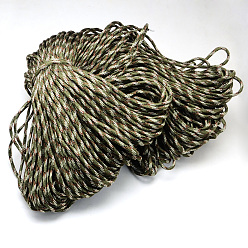 Olive 7 Inner Cores Polyester & Spandex Cord Ropes, for Rope Bracelets Making, Olive, 4mm, about 109.36 yards(100m)/bundle, 420~500g/bundle