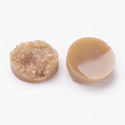 Camel Druzy Resin Cabochons, Flat Round, Camel, 12x5mm