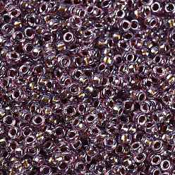 (RR3206) Magic Copper Plum Lined Crystal MIYUKI Round Rocailles Beads, Japanese Seed Beads, (RR3206) Magic Copper Plum Lined Crystal, 15/0, 1.5mm, Hole: 0.7mm, about 5555pcs/bottle, 10g/bottle