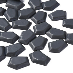 Gray Opaque Acrylic Cabochons, Pentagon, Gray, 23.5x18x4mm, about 450pcs/500g