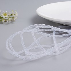 White Plastic Net Thread Cord, White, 4mm, 50Yards/Bundle(150 Feet/Bundle)
