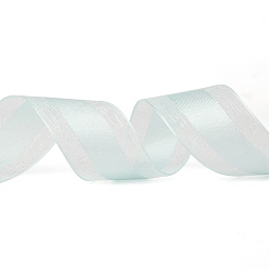 Pale Turquoise Solid Color Organza Ribbons, for Party Decoration, Gift Packing, Pale Turquoise, 1"(25mm), about 50yard/roll(45.72m/roll)