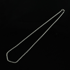 Stainless Steel Color 304 Stainless Steel Cable Chains Necklaces, with Lobster Clasps, Stainless Steel Color, 20 inch(50.8cm), 3mm
