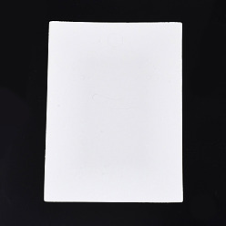 Белый Картонные вкладыши, прямоугольник с надписью из нержавеющей стали, белые, 8.4x6x0.04 см