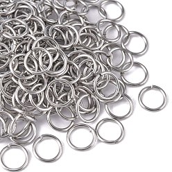 Stainless Steel Color 304 Stainless Steel Open Jump Rings Jump Rings, Stainless Steel Color, 8x0.9mm, Inner Diameter: 6.2mm