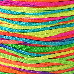 Colorful Nylon Thread, Round, Chinese Knotting Cord, Beading String, for Bracelet Making, Colorful, 1.5mm, about 140yards/roll