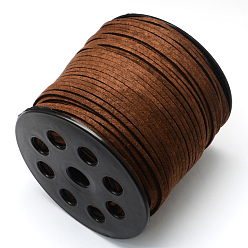 Coconut Brown Faux Suede Cord, Faux Suede Lace, Coconut Brown, 2.7x1.4mm, about 98.42 yards(90m)/roll