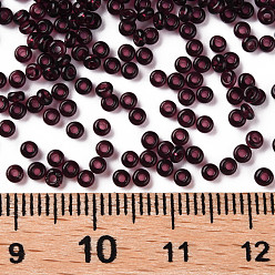 Coconut Brown 12/0 Grade A Round Glass Seed Beads, Transparent Colours, Coconut Brown, 12/0, 2x1.5mm, Hole: 0.8mm, about 30000pcs/bag