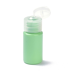 Pale Green PET Bottles, Refillable Bottle, Travel Size Bottles with Flip Cap, for Skin Care Refillable Bottle, Column, Pale Green, 2.3x5.6cm, Hole: 13mm, Capacity: 10ml(0.34fl. oz)