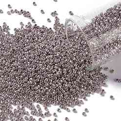 (PF554) PermaFinish Lavender Metallic Круглые бусины toho, японский бисер, (pf 554) пермафиниш лавандовый металлик, 15/0, 1.5 мм, отверстие : 0.7 мм, Около 15000 шт / 50 г