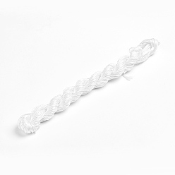 Neige Fil de nylon, cordon de bijoux en nylon pour la fabrication de bracelets tissés , neige, 1mm, environ 26.24 yards (24m)/paquet, 10 faisceaux / sac, environ 262.46 yards (240m)/sac