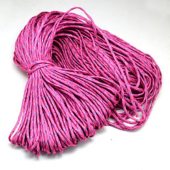 Camellia 7 Inner Cores Polyester & Spandex Cord Ropes, for Rope Bracelets Making, Camellia, 4mm, about 109.36 yards(100m)/bundle, 420~500g/bundle