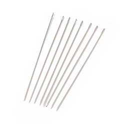 Stainless Steel Color DIY Jewelry Tool Sets, Steel Beading Needles, Stainless Steel Color, 80~120x0.5~1mm, about 34~38pcs/bag, 5bags/set