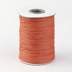 Tomato Korean Waxed Polyester Cord, Tomato, 1mm, about 85yards/roll