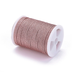 Розово-Коричневый Полиэфирная металлизированная нить, розово-коричневый, 1 мм, около 7.65 ярдов (7 м) / рулон