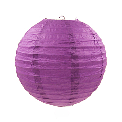 Purple Paper Ball Lantern, Round, Purple, 25cm