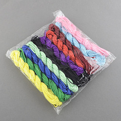 Mixed Color Nylon Thread For Jewelry Making, Mixed Color, 1mm, about 273.4 yards(250m)/bag