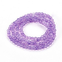 Medium Purple Baking Painted Glass Beads Strands, Imitation Opalite, Round, Medium Purple, 6mm, Hole: 1.3~1.6mm, about 133pcs/strand, 31.4 inch