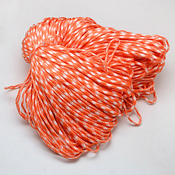 Темно-Оранжевый 7 внутренние сердечники веревки из полиэстера и спандекса, для изготовления веревочных браслетов, темно-оранжевый, 4 мм, около 109.36 ярдов (100 м) / пачка, 420~500 г / пачка