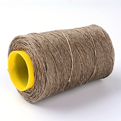 Camel Eco-Friendly Polyester Thailand Waxed Cords, Camel, 0.8mm, about 328.08 yards(300m)/roll