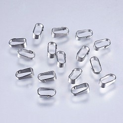Stainless Steel Color 304 Stainless Steel Snap On Bails, Stainless Steel Color, 6x3x2mm, Hole: 2x5mm