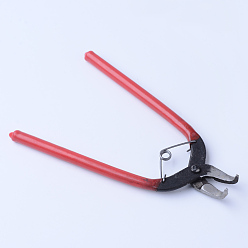 Red Steel Jewelry Bent Nose Plier, Red, 145x90x20mm